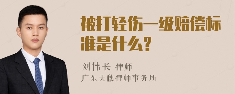 被打轻伤一级赔偿标准是什么?
