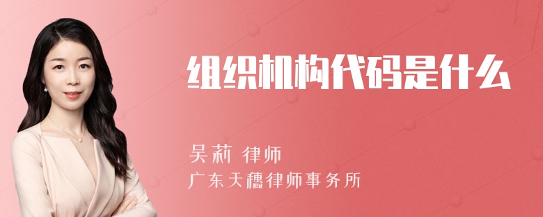 组织机构代码是什么