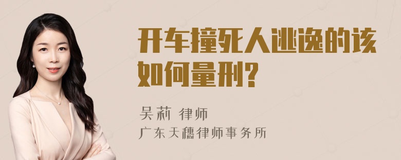 开车撞死人逃逸的该如何量刑?