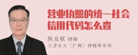 营业执照的统一社会信用代码怎么查