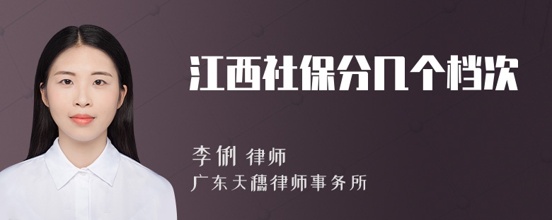 江西社保分几个档次