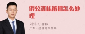 假公济私被抓怎么处理