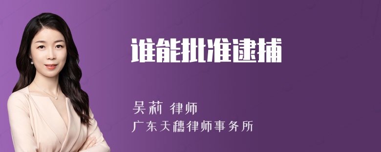 谁能批准逮捕