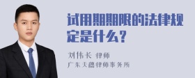 试用期期限的法律规定是什么？