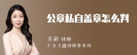 公章私自盖章怎么判