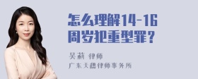 怎么理解14-16周岁犯重型罪？