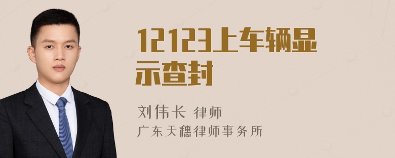 12123上车辆显示查封