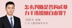 怎么判断是否构成暴力干涉婚姻自由罪？