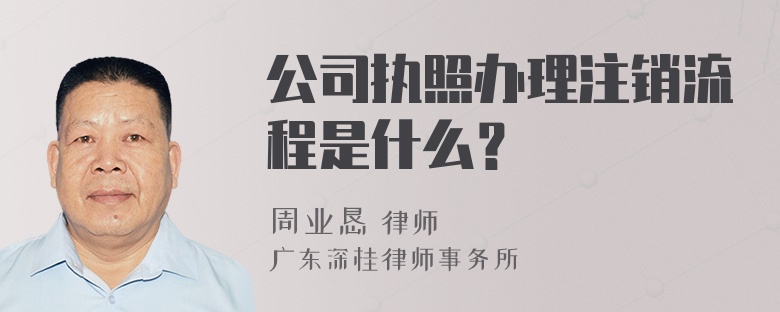 公司执照办理注销流程是什么？