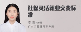 社保灵活就业交费标准