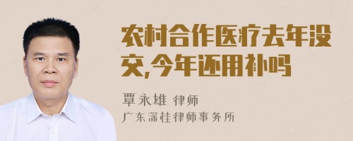 农村合作医疗去年没交,今年还用补吗