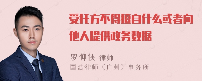 受托方不得擅自什么或者向他人提供政务数据