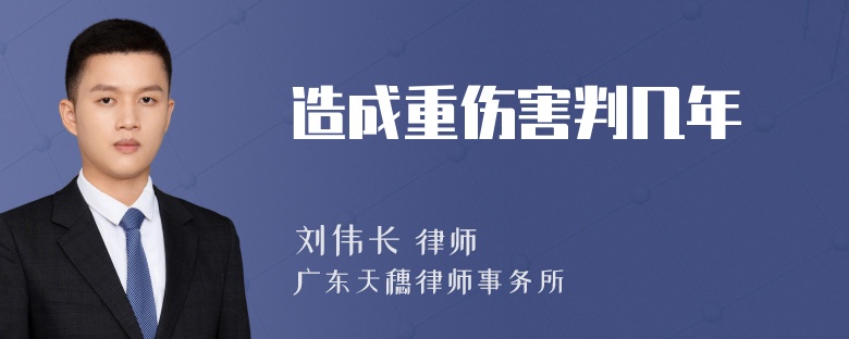 造成重伤害判几年