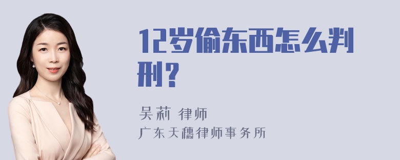 12岁偷东西怎么判刑？