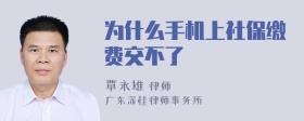 为什么手机上社保缴费交不了