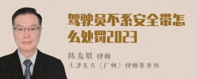 驾驶员不系安全带怎么处罚2023