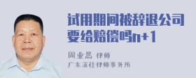 试用期间被辞退公司要给赔偿吗n+1