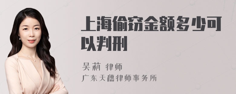 上海偷窃金额多少可以判刑