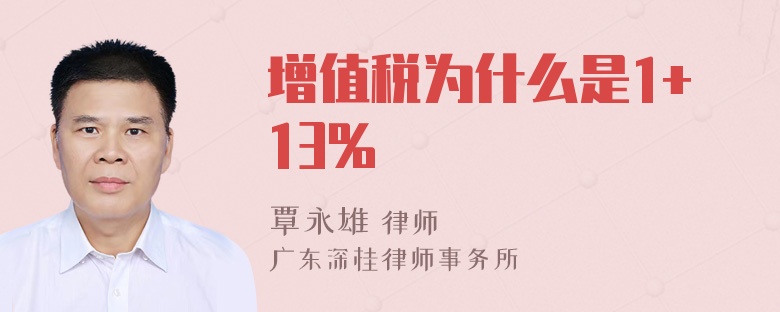 增值税为什么是1+13%