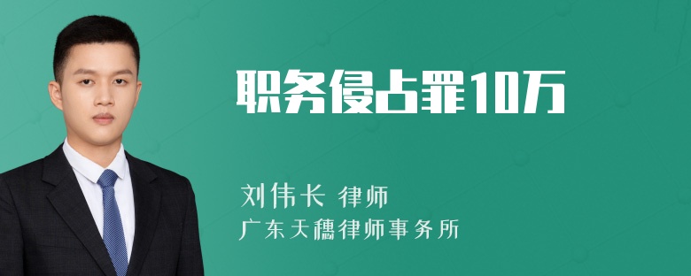 职务侵占罪10万