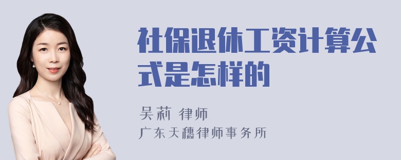 社保退休工资计算公式是怎样的