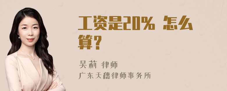 工资是20% 怎么算？