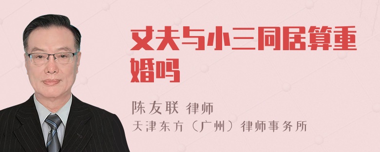 丈夫与小三同居算重婚吗