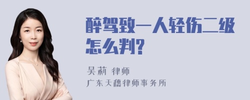 醉驾致一人轻伤二级怎么判?