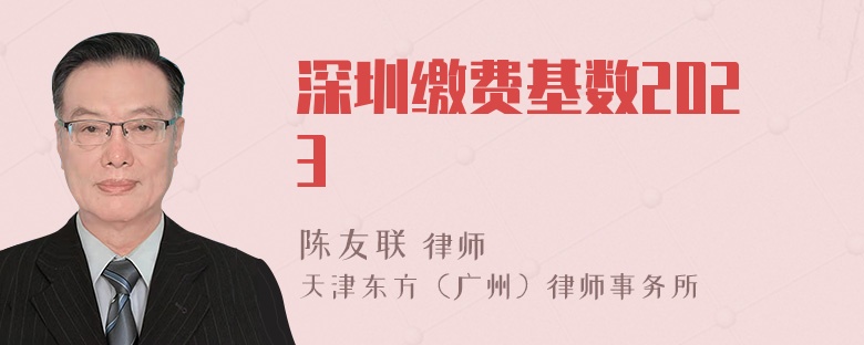 深圳缴费基数2023