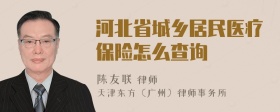 河北省城乡居民医疗保险怎么查询