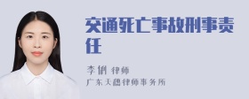 交通死亡事故刑事责任