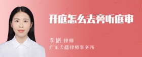 开庭怎么去旁听庭审