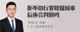 拒不执行罪取保候审后还会判刑吗