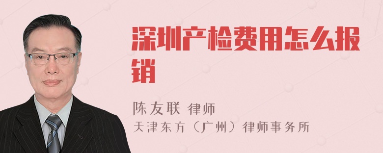 深圳产检费用怎么报销