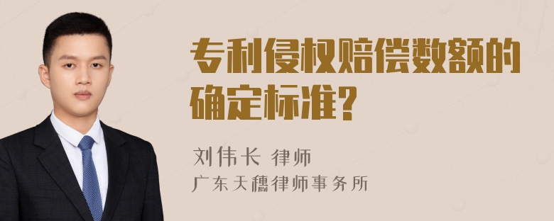 专利侵权赔偿数额的确定标准?