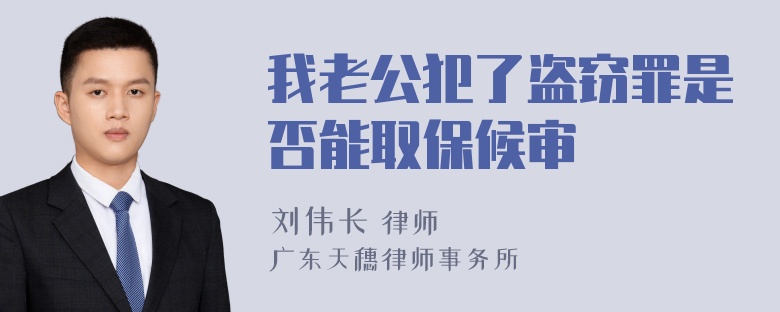 我老公犯了盗窃罪是否能取保候审