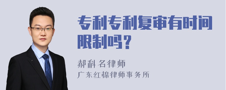 专利专利复审有时间限制吗？