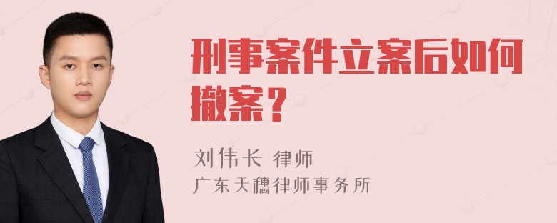 刑事案件立案后如何撤案？