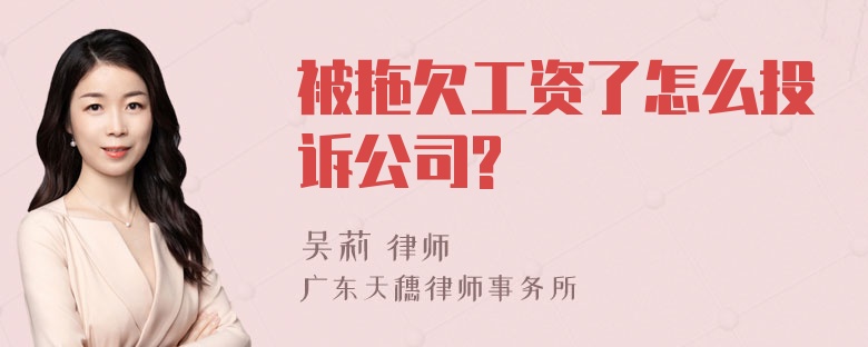 被拖欠工资了怎么投诉公司?