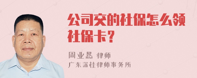 公司交的社保怎么领社保卡？