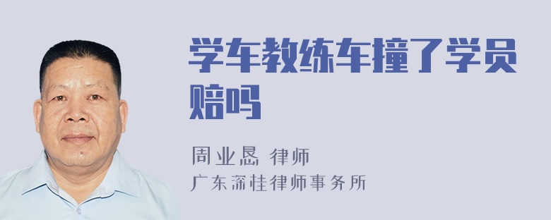 学车教练车撞了学员赔吗