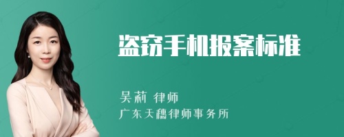 盗窃手机报案标准
