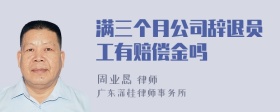 满三个月公司辞退员工有赔偿金吗