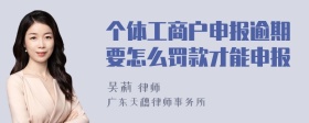 个体工商户申报逾期要怎么罚款才能申报