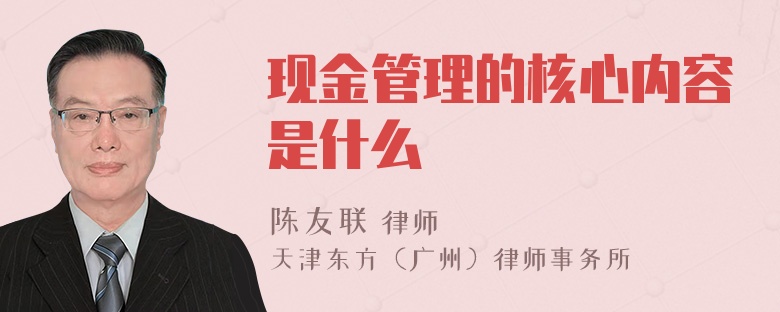 现金管理的核心内容是什么