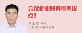 合伙企业具有哪些优点?