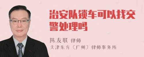 治安队锁车可以找交警处理吗