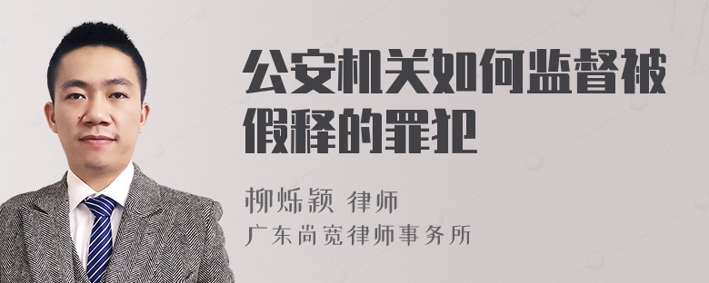 公安机关如何监督被假释的罪犯