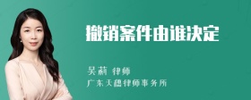 撤销案件由谁决定