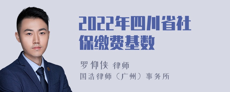 2022年四川省社保缴费基数